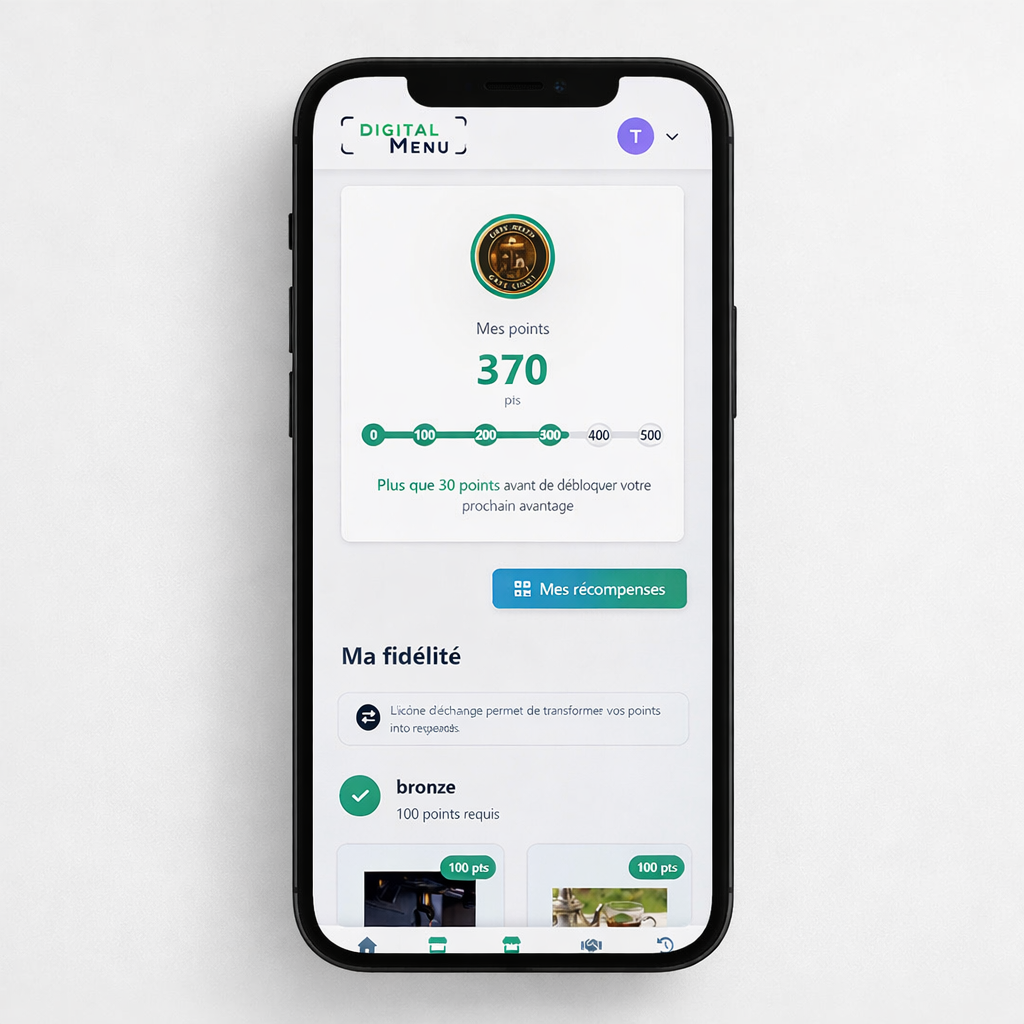 Croissance des clients récurrents grâce au menu digital