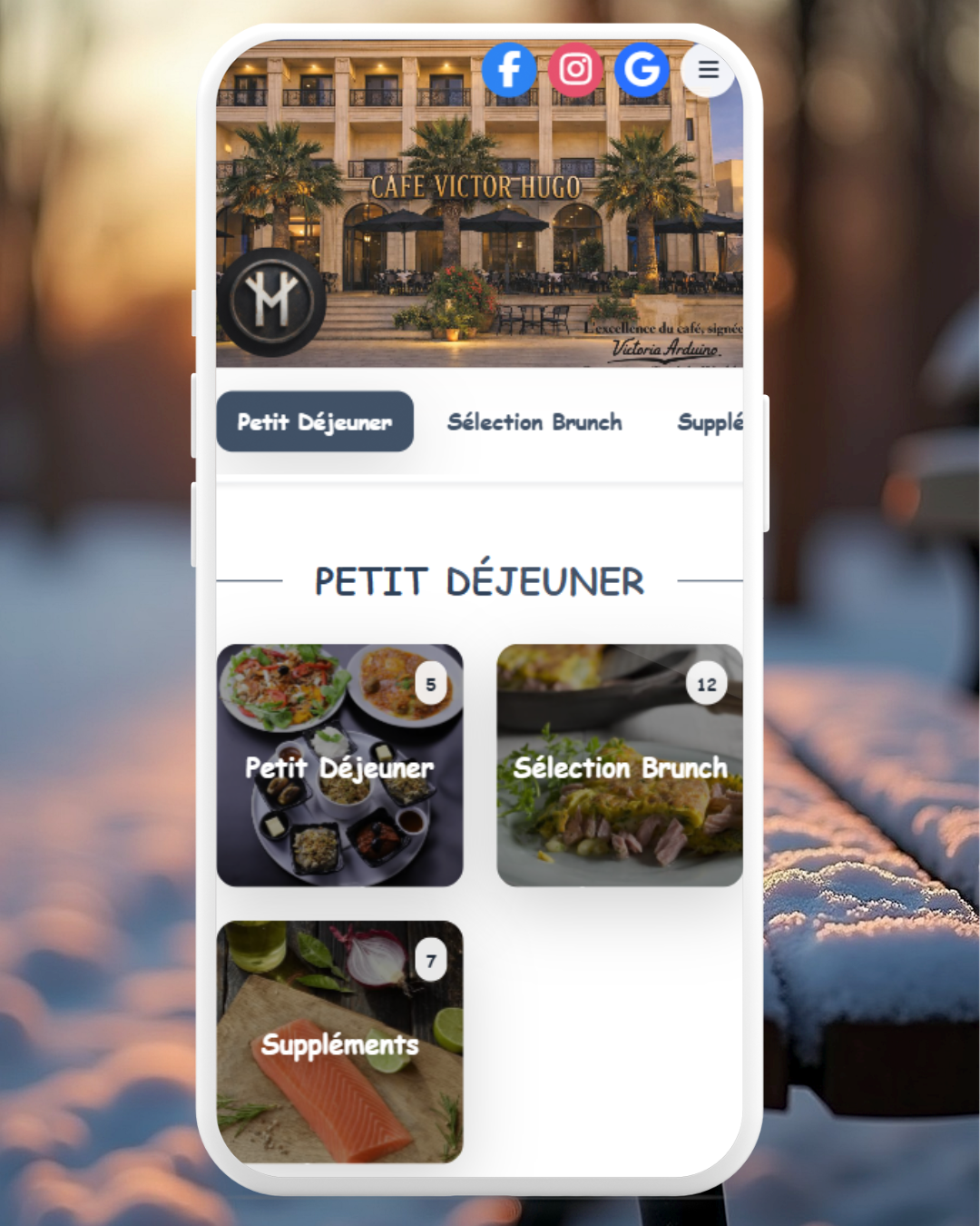 Background - Menu Digital Victor Hugo La Marsa