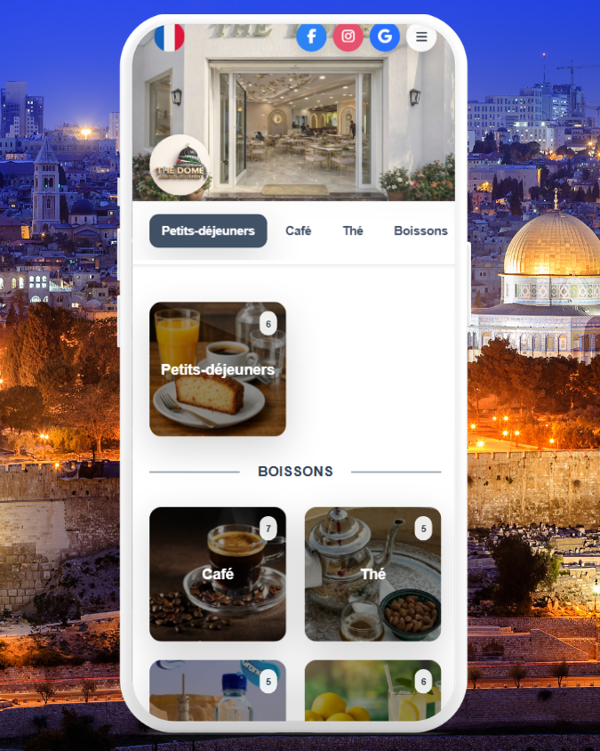 Background - Menu Digital The Dome Restaurant