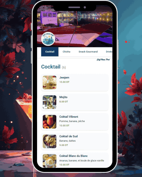 Background - Menu Digital Café Vieux Port