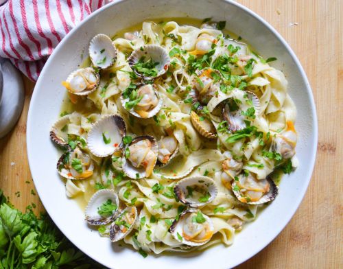 spaghetti seiche sauce blanche