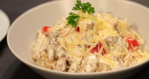 Spaghetti Sauce blanche + Scalope