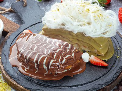 Belgian pistachio pancake