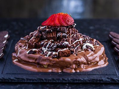 Oreo brownie waffle