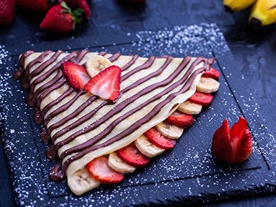 Strawberry & banana crêpe