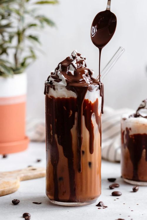 Iced dark chocolate mocha