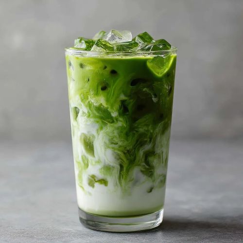 Iced matcha latte