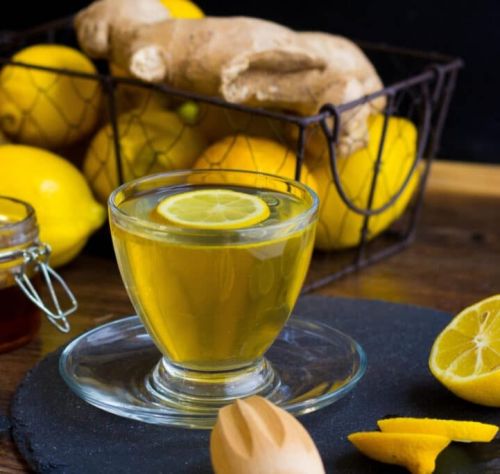 Thé Citron, menthe fraiche, gingembre, miel