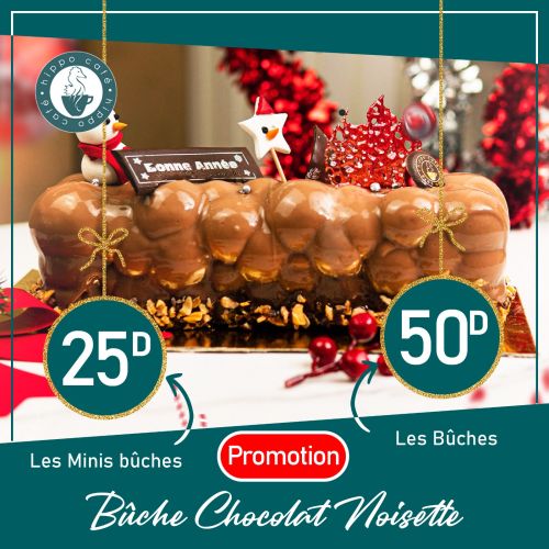 Bûche chocolat noisette