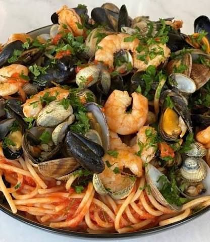 Spaghetti aux fruits de mer