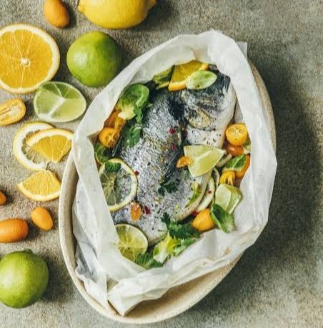 Filet de daurade à la crème de crevettes