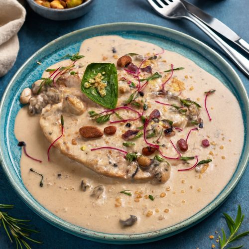 Escalope a la crème champignons