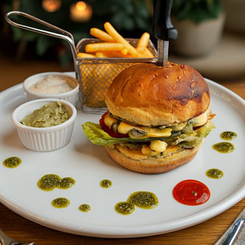 Burger cheesy crunch