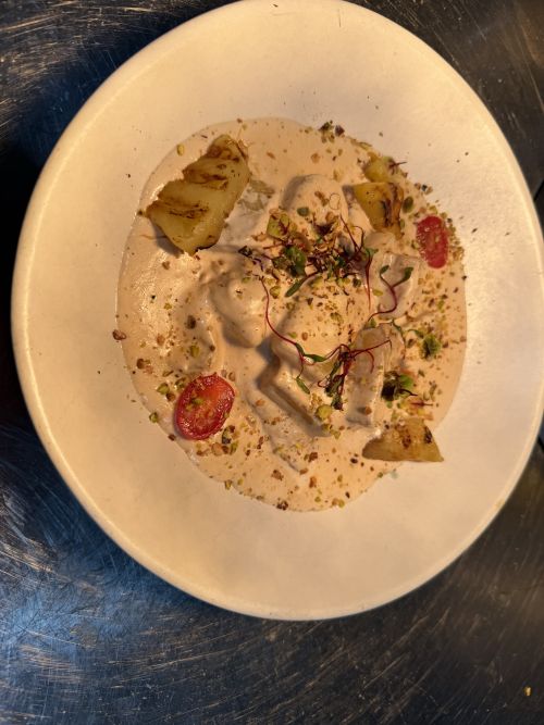 Escalope a la crème d'ananas