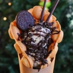 Bubble waffle oreo