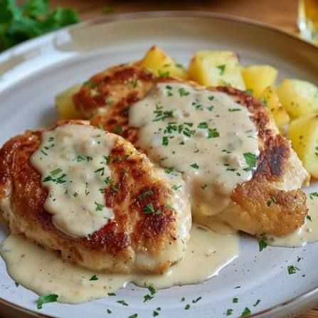 Escalope gratinée au camembert