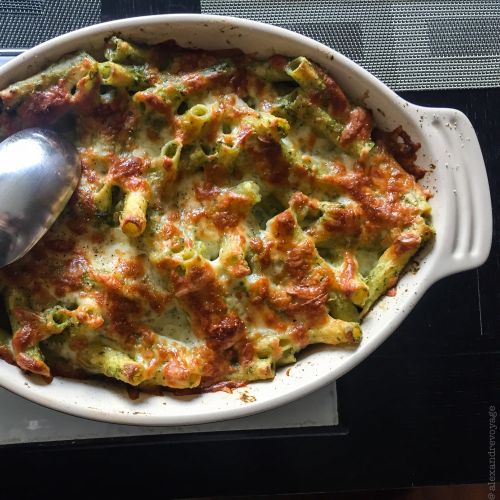 Gratin au pesto vert