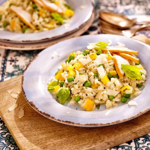 Risotto poulet fumé