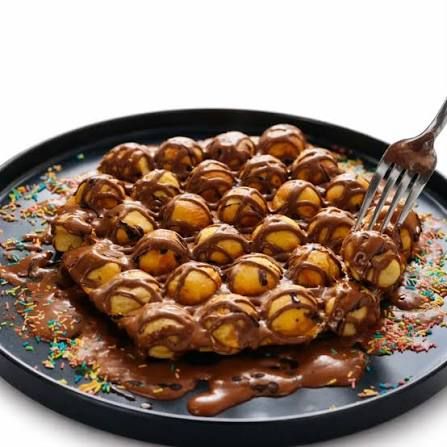 Bubble waffle noisette nutella