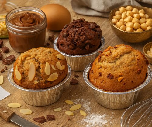 Mini cake noisette, chocolat et amande