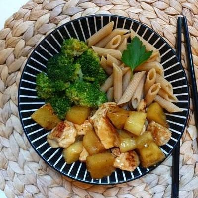 Pasta poulet & ananas