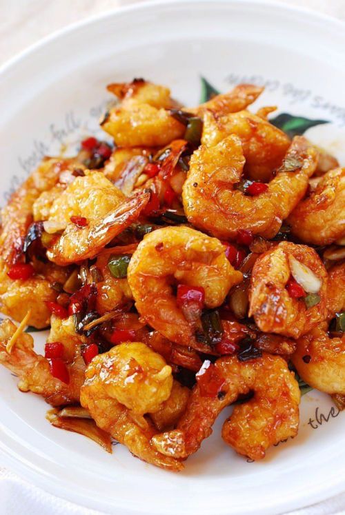 Crevettes sauce rosée
