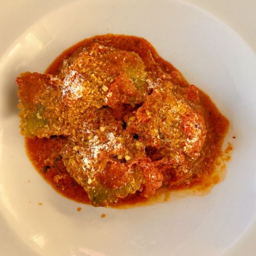 Ravioli Saumon, Sauce Rosée