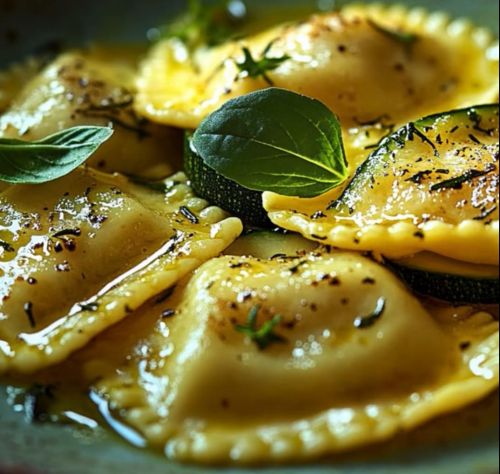 Ravioli au Poulet, Crème et Parmesan