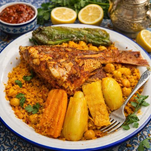 Couscous Spécialité Bizertine au Poisson