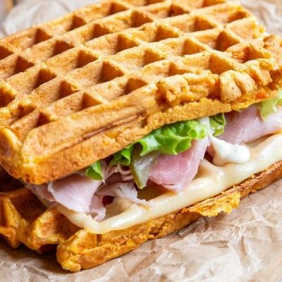 Gaufre jambon fromage