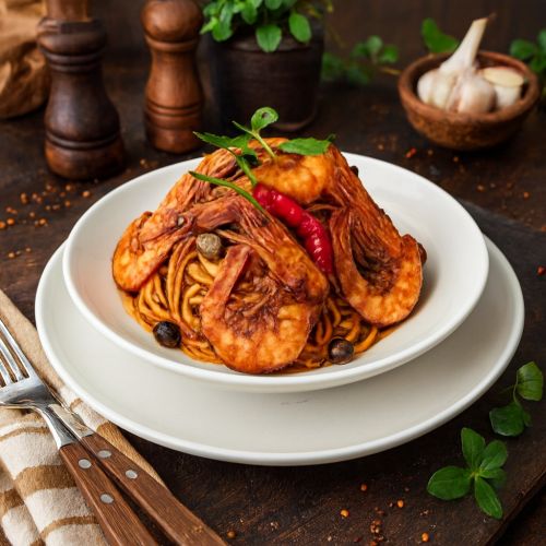 Pâtes aux crevettes