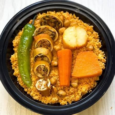 Couscous au Calamar Farcit