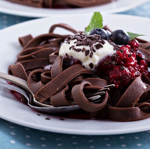 Tagliatelli aux deux chocolats