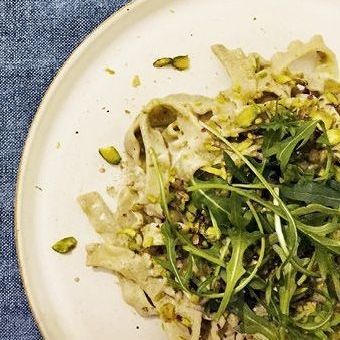 Tagliatelli à la crème de pistache
